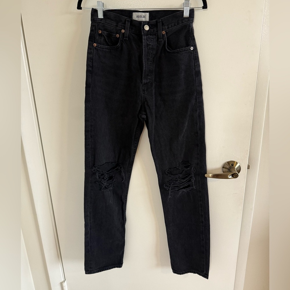 AGOLDE High Waist Straight Leg Jeans